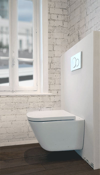 WC suspendu installé dans un appartement de Lyon